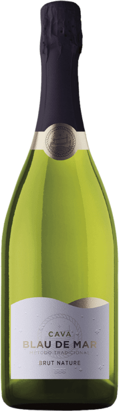 12,95 € Бесплатная доставка | Белое игристое Family Owned Blau de Mar Природа Брута D.O. Cava