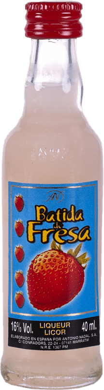 Free Shipping | Schnapp Zibao Batida Fresa Spain Miniature Bottle 4 cl