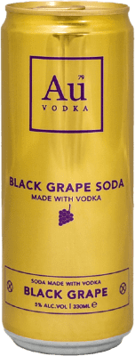 Kostenloser Versand | 12 Einheiten Box Getränke und Mixer Au Black Grape Soda Großbritannien Alu-Dose 33 cl