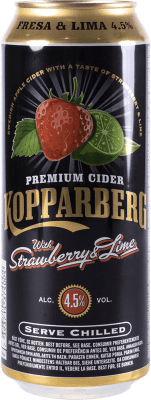 76,95 € Free Shipping | 24 units box Cider Kopparberg Medium Can 50 cl Fresa — Strawberry, Lima — Lime