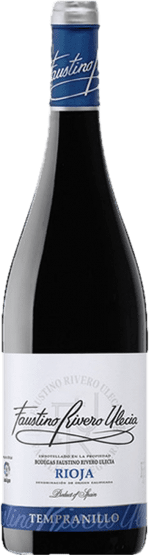 129,95 € Envío gratis | Caja de 24 unidades Vino tinto Faustino Rivero Tinto D.O.Ca. Rioja Media Botella 37 cl