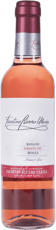 133,95 € Envoi gratuit | Boîte de 24 unités Vin rose Faustino Rivero Rosado D.O.Ca. Rioja Demi- Bouteille 37 cl