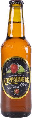 Envío gratis | Caja de 24 unidades Sidra Kopparberg Fresa Lima Suecia Botellín Tercio 33 cl