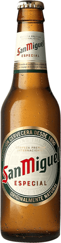 Spedizione Gratuita | Scatola da 24 unità Birra San Miguel Especial Spagna Bottiglia Terzo 33 cl