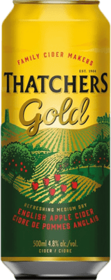 Kostenloser Versand | 24 Einheiten Box Cidre Thatchers. Gold Großbritannien Alu-Dose 50 cl