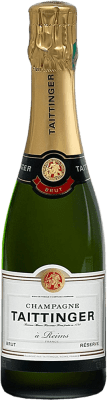 Free Shipping | 12 units box White sparkling Taittinger Brut Reserve A.O.C. Champagne Champagne France Pinot Black, Chardonnay, Pinot Meunier Half Bottle 37 cl