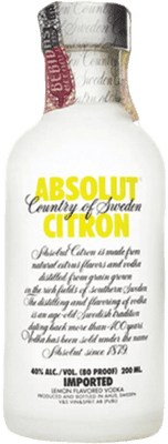 Free Shipping | 12 units box Vodka Absolut Sweden Miniature Bottle 5 cl Citron — Lemon