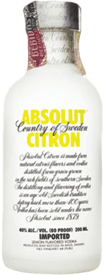 Vodka Scatola da 12 unità Absolut Citron Bottiglia Miniatura 5 cl