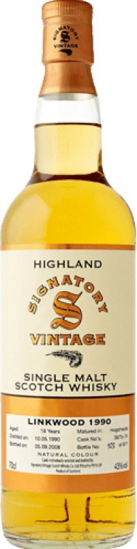 免费送货 | 威士忌单一麦芽威士忌 Signatory Vintage at Linkwood 1990 英国 70 cl