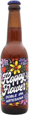 Kostenloser Versand | Bier Hoppy Flower Valencianische Gemeinschaft Spanien Drittel-Liter-Flasche 33 cl