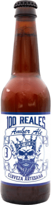 送料無料 | ビール 100 Reales Amber Ale スペイン 3分の1リットルのボトル 33 cl