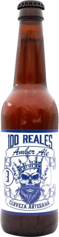 Kostenloser Versand | Bier 100 Reales Amber Ale Spanien Drittel-Liter-Flasche 33 cl