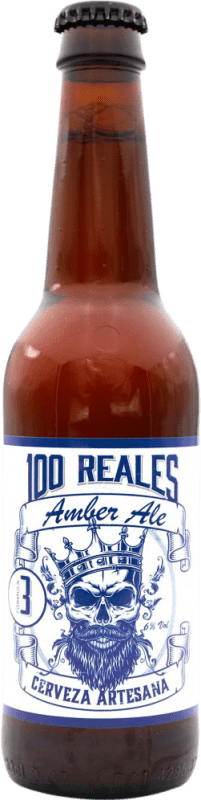 送料無料 | ビール 100 Reales Amber Ale スペイン 3分の1リットルのボトル 33 cl