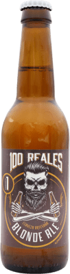 ビール 100 Reales Blonde Ale 3分の1リットルのボトル 33 cl