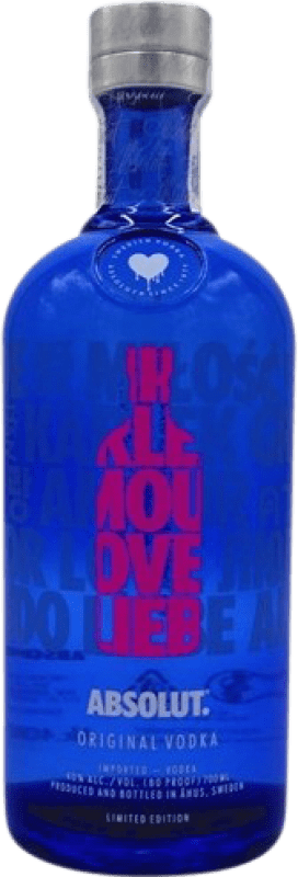 Envio grátis | Vodca Absolut A Drop of Love Suécia 70 cl