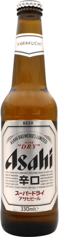 Kostenloser Versand | Bier Asahi Japan Drittel-Liter-Flasche 33 cl