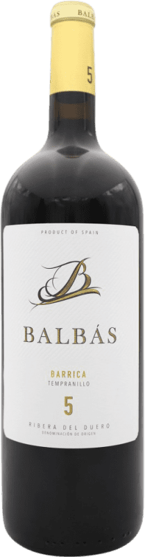 31,95 € Spedizione Gratuita | Vino Rosso Balbás Botte D.O. Ribera del Duero Bottiglia Magnum 1,5 L