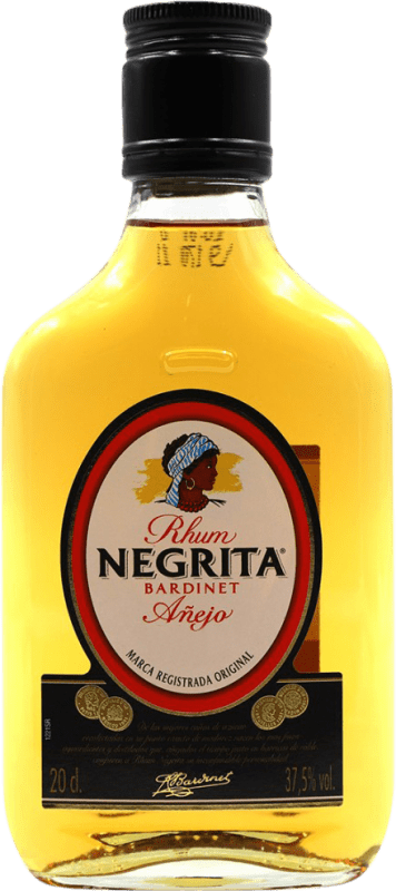 Envío gratis | Ron Bardinet Negrita República Dominicana Botellín 20 cl