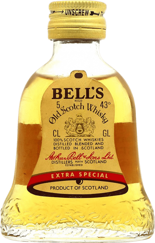 Envoi gratuit | Blended Whisky Bell's Extra Special Spécimen de Collection Ecosse Royaume-Uni Bouteille Miniature 5 cl