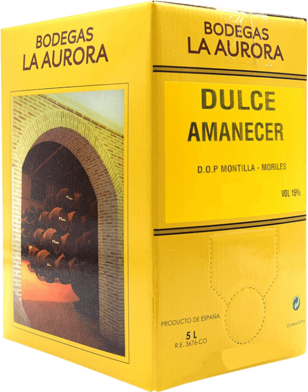 Kostenloser Versand | Süßer Wein La Aurora Amanecer Edelsüß D.O. Montilla-Moriles Spanien Spezielle Flasche 5 L