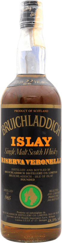 Kostenloser Versand | Whiskey Single Malt Bruichladdich Veronelli Sammlerexemplar Schottland Großbritannien 22 Jahre 70 cl