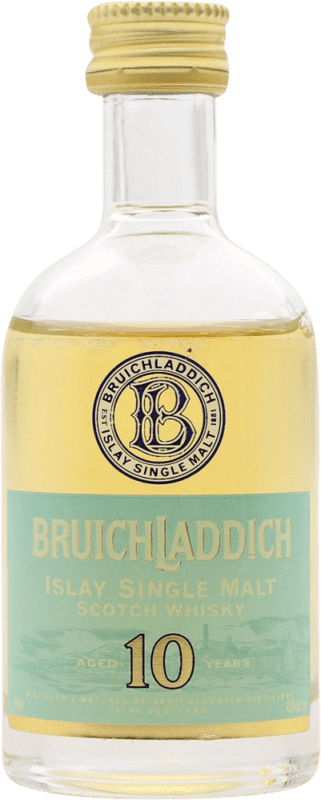 Kostenloser Versand | Whiskey Single Malt Bruichladdich Sammlerexemplar Schottland Großbritannien 10 Jahre Miniaturflasche 5 cl