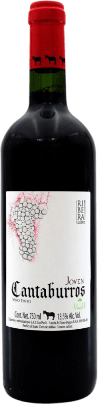 Бесплатная доставка | Красное вино Cantaburros молодое D.O. Ribera del Duero Испания 75 cl
