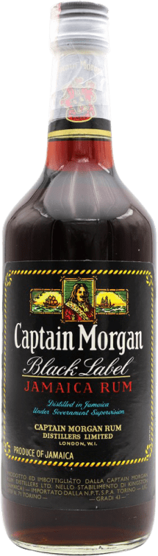 送料無料 | ラム Captain Morgan Black Label コレクターの標本 ジャマイカ 70 cl