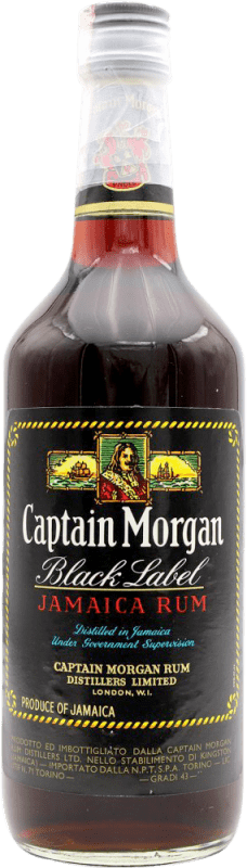 Бесплатная доставка | Ром Captain Morgan Black Label Коллекционный образец Ямайка 70 cl