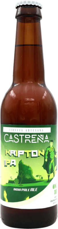 Kostenloser Versand | Bier Castrena. Kripton IPA Spanien Drittel-Liter-Flasche 33 cl