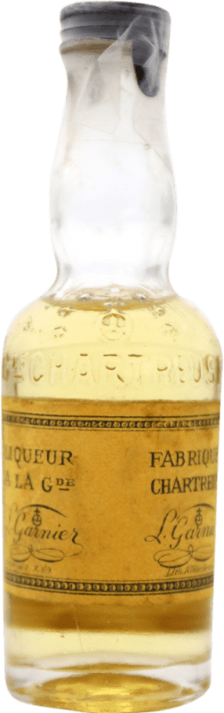 Envio grátis | Licores Chartreuse Amarillo Espécime de Colecionador França Garrafa Miniatura 5 cl