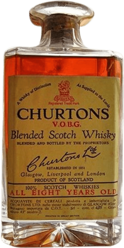 Kostenloser Versand | Whiskey Blended Churtons. VOBG Crystal Decanter Sammlerexemplar Großbritannien 70 cl