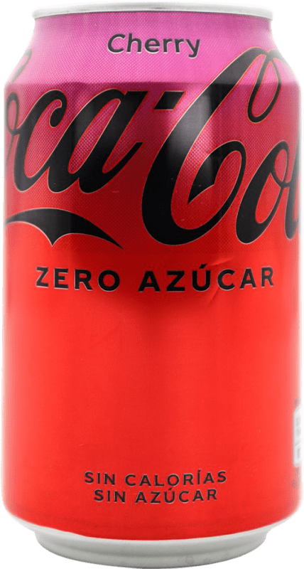 Envio grátis | Refrescos e Mixers Coca-Cola Cherry Zero Espanha Lata 33 cl