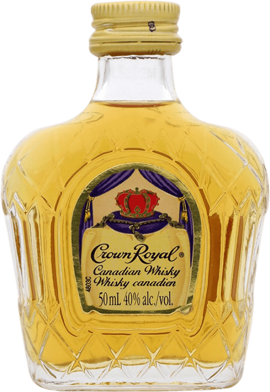 Envoi gratuit | Blended Whisky Crown Royal Canadian Canada Bouteille Miniature 5 cl