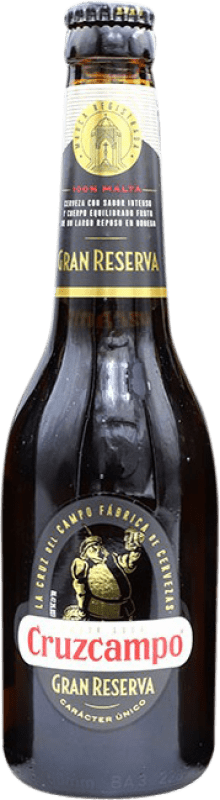 7,95 € | Boîte de 6 unités Bière Cruzcampo Grande Réserve Espagne Bouteille Tiers 33 cl