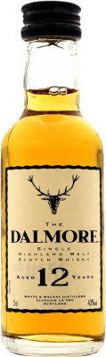 Free Shipping | Whisky Single Malt Dalmore Collector's Specimen Scotland United Kingdom 12 Years Miniature Bottle 5 cl