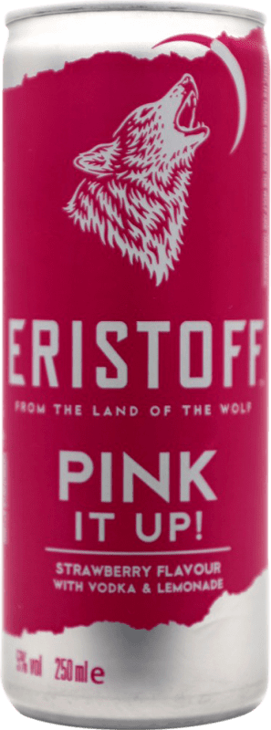 5,95 € Бесплатная доставка | Водка Eristoff Pink It Up Алюминиевая банка 25 cl