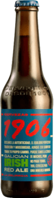 ビール 6個入りボックス Estrella Galicia 1906 Galician Irish Red 3分の1リットルのボトル 33 cl