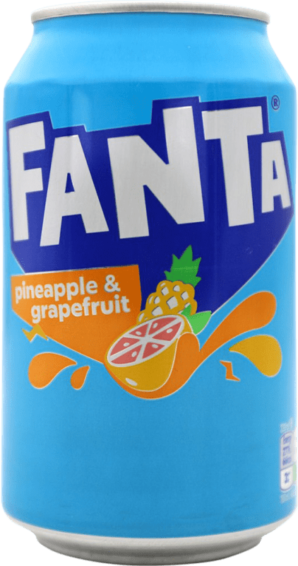 Free Shipping | Soft Drinks & Mixers Fanta Pineapple & Grapefruit Germany Can 33 cl