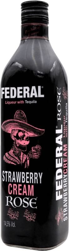 Kostenloser Versand | Cremelikör Federal Fresa con Tequila Spanien 70 cl