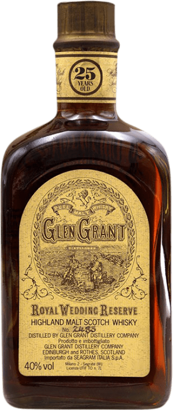 Free Shipping | Whisky Single Malt Glen Grant Royal Wedding Collector's Specimen Scotland United Kingdom 25 Years 70 cl