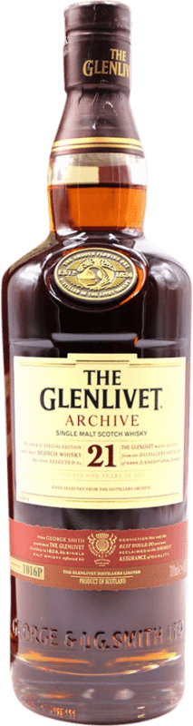 免费送货 | 威士忌单一麦芽威士忌 Glenlivet Archive 英国 21 岁 70 cl