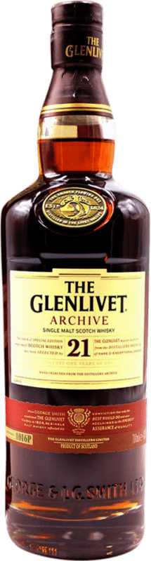 免费送货 | 威士忌单一麦芽威士忌 Glenlivet Archive 英国 21 岁 70 cl