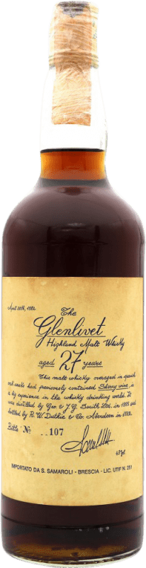 送料無料 | ウイスキーシングルモルト Glenlivet コレクターの標本 イギリス 27 年 70 cl