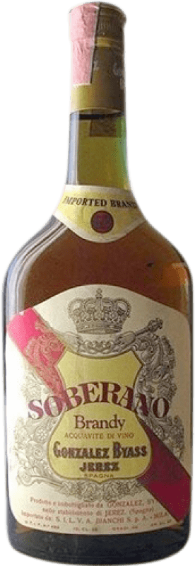 Бесплатная доставка | Бренди González Byass Soberano 1970's Испания 70 cl Коллекционный экземпляр Не предназначен для употребления