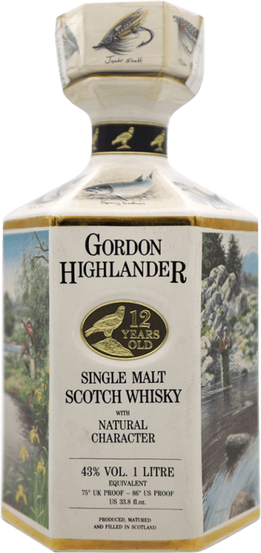 Free Shipping | Whisky Single Malt Gordon Highlander United Kingdom 12 Years 1 L