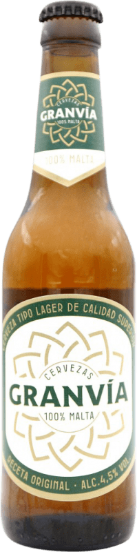 Envio grátis | Cerveja Gran Vía. Larger Espanha Garrafa Terço 33 cl