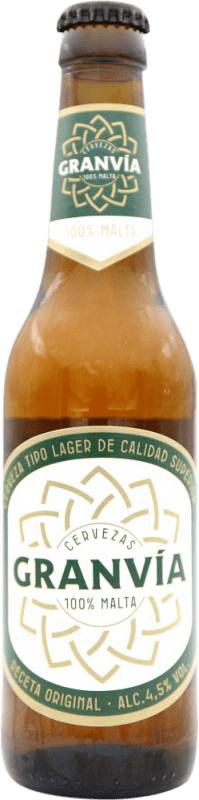 Envío gratis | Cerveza Gran Vía Lager España Botellín Tercio 33 cl Malta