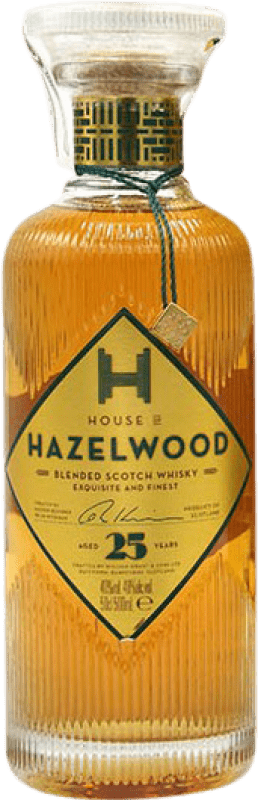 Free Shipping | Whisky Blended Grant & Sons House of Hazelwood United Kingdom 25 Years Medium Bottle 50 cl