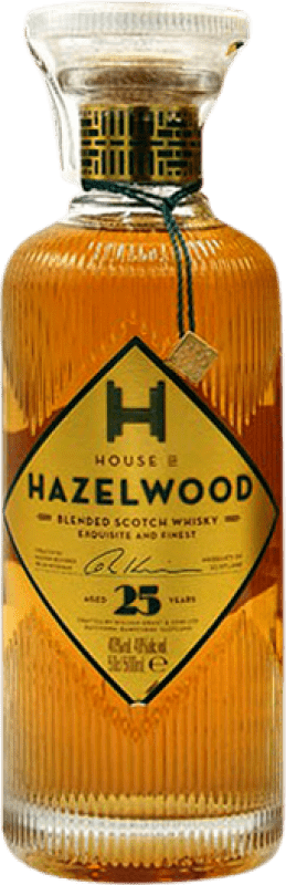 Free Shipping | Whisky Blended Grant & Sons House of Hazelwood United Kingdom 25 Years Medium Bottle 50 cl